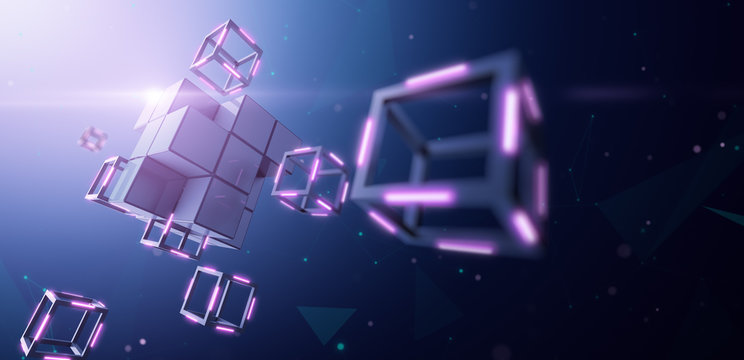 Blockchain Technology, Large block dismantles in to small cube