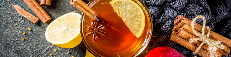 Autumn winter hot spicy tea