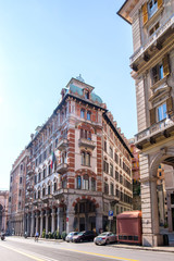 Fototapeta premium Old city buildings at daylight
