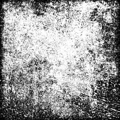 The grunge texture black and white. Vector abstract background from cracks, scratches, abrasions