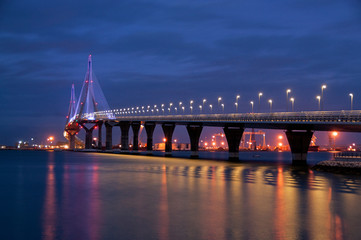 Night shot on the bridge of La Constitución, Cádiz, Andalucía. Spain © Jose R.Vazquez
