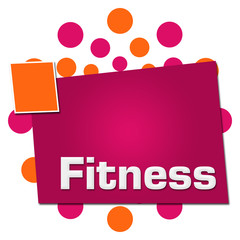 Fitness Pink Orange Dots Squares 