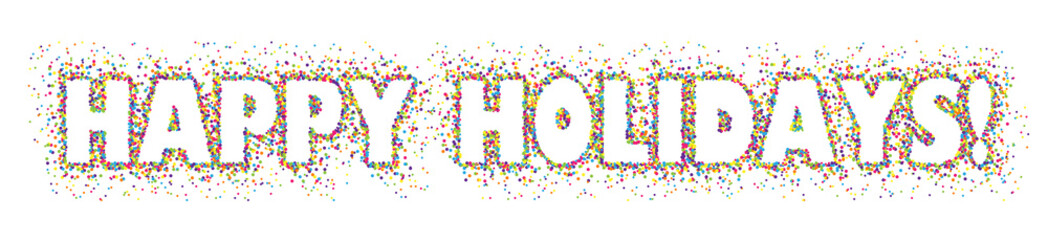 HAPPY HOLIDAYS colorful dots banner