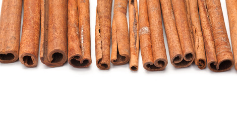 cinnamon isolated on white background
