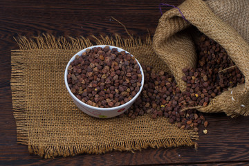 chick pea isolated on texture background 