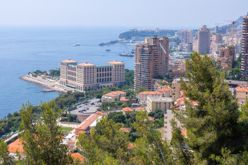 Fototapeta premium Mediterranean Sea and Monaco city at daylight
