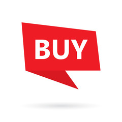 buy word on a speach bubble- vector illustration