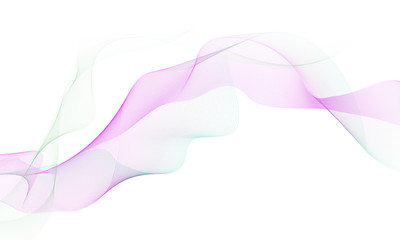 ラインアート　波形　カラフル