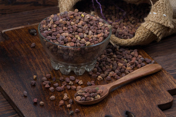 chick pea isolated on texture background 