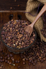 chick pea isolated on texture background 