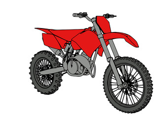 Fototapeta na wymiar red motorcycle vector