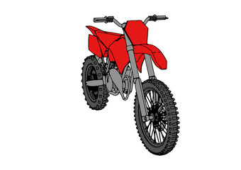 Obraz na płótnie Canvas red motorcycle vector