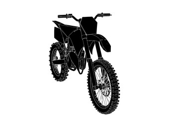 motorcycle silhouette vector