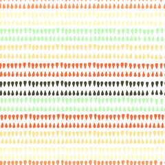 Seamless pattern with watercolor raindrops, yellow, brown, orange. Perfect for wallpaper, gift wrap, fabric. Vector