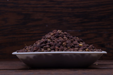 chick pea isolated on texture background