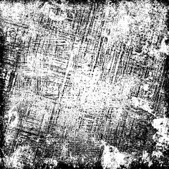 The grunge texture black and white. Vector abstract background from cracks, scratches, abrasions