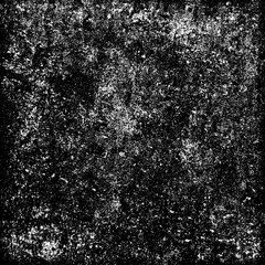 The grunge texture black and white. Vector abstract background from cracks, scratches, abrasions