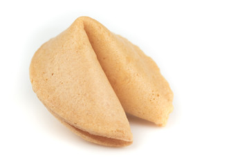 FORTUNE COOKIE ISOLATED ON WHITE BACKGROUND