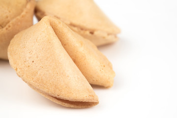 FORTUNE COOKIES ISOLATED ON WHITE BACKGROUND
