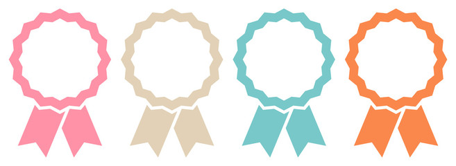 4 Award Badges Retro/White Graphic