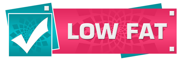 Low Fat Pink Turquoise Circular Floral Horizontal 