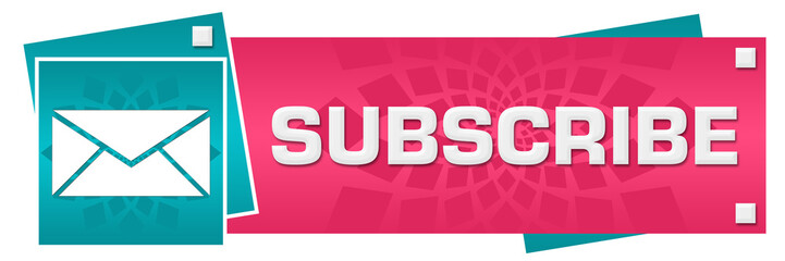 Subscribe Pink Turquoise Circular Floral Horizontal 
