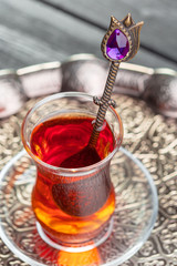 Turkish tea in traditional glass