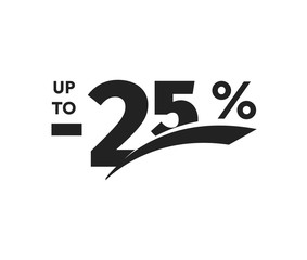 discount symbol. Business promotion sticker. Hot season sale label, holiday coupon icon. Template for promo flyer, banner design, poster. Vector illustration.