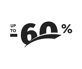 discount symbol. Business promotion sticker. Hot season sale label, holiday coupon icon. Template for promo flyer, banner design, poster. Vector illustration.