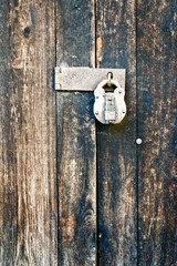 Old wooden door