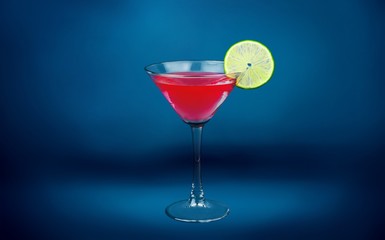 Martini Drink With Olive