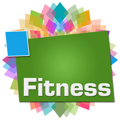 Fototapeta premium Fitness Circular Colorful Squares 