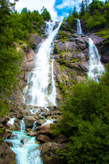 The Nardis Waterfall in Trentino, Italy