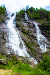 Fototapeta na wymiar The Nardis Waterfall in Trentino, Italy