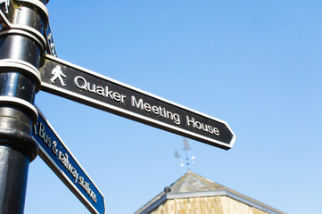 Obraz premium Quaker meeting house sign
