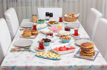 Breakfast - Traditional Turkish breakfast..