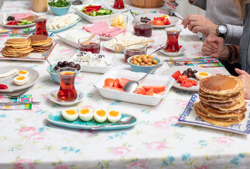 Breakfast - Traditional Turkish breakfast..