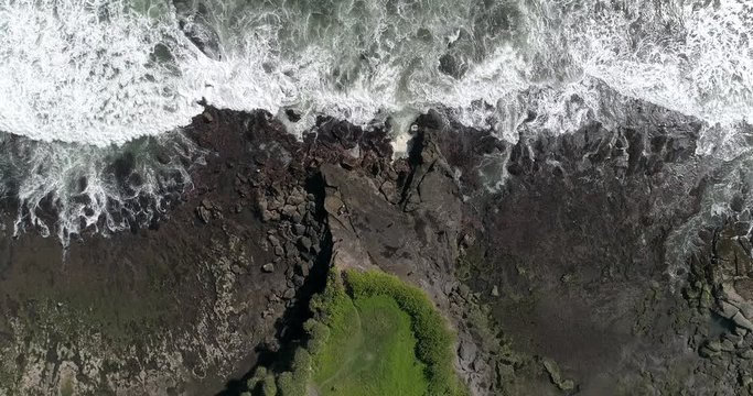 Aerial of Landscape around Temple in Bali