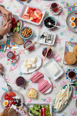 Breakfast - Traditional Turkish breakfast..