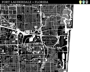 Simple map of Fort Lauderdale, Florida