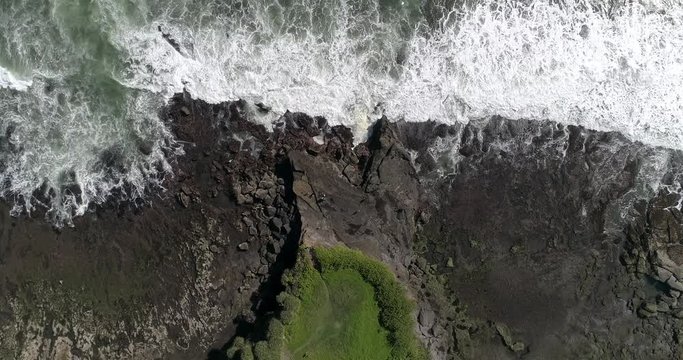 Aerial of Landscape around Temple in Bali