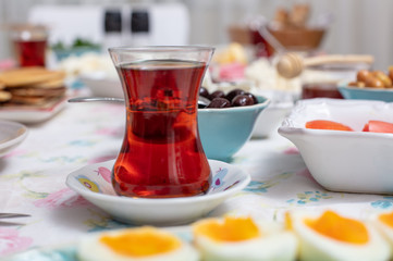 Breakfast - Traditional Turkish breakfast..