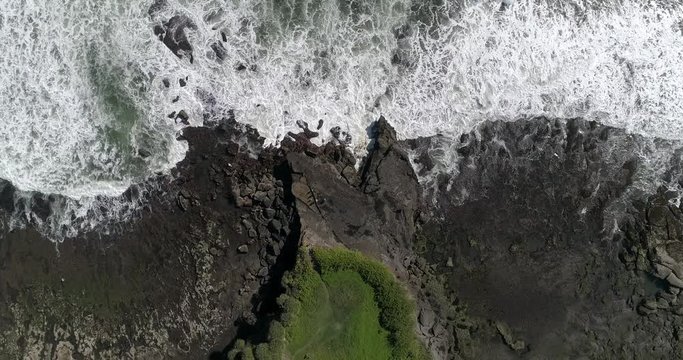 Aerial of Landscape around Temple in Bali