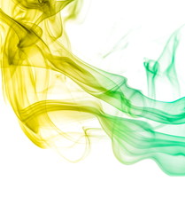 Obraz premium Colored smoke on white background