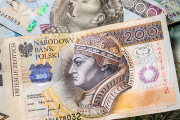 Polish money business background