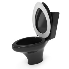 Toilet bowl 3d render isolated on white background