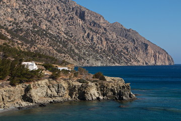 Coastline at Vananda Bay near Diafani on Karpathos in Greece