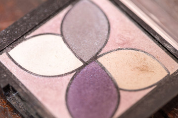 Backgrounds of Cosmetic makeup set on table, Makeup artist applies woman face Beautiful.