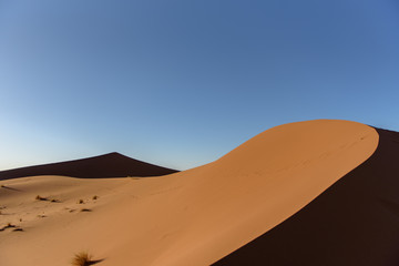 Naklejka na ściany i meble Dunes in the desert of Sahara, Morocco.