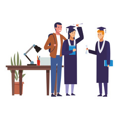 Students graduation celebration